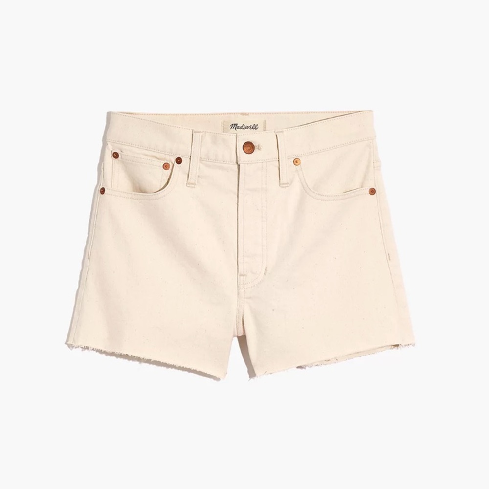 Madewell Cream Perfect Jean Shorts - 26